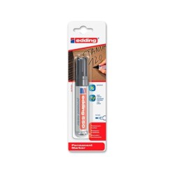 Rotulador edding punta fibra permanente 550 negro n.1 punta redonda recargable