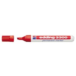 Rotulador edding marcador 3300 n.2 rojo punta biselada recargable