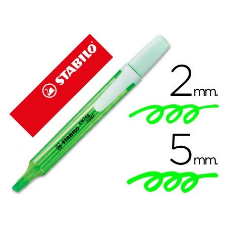 Rotulador stabilo marcador fluorescente swing cool verde