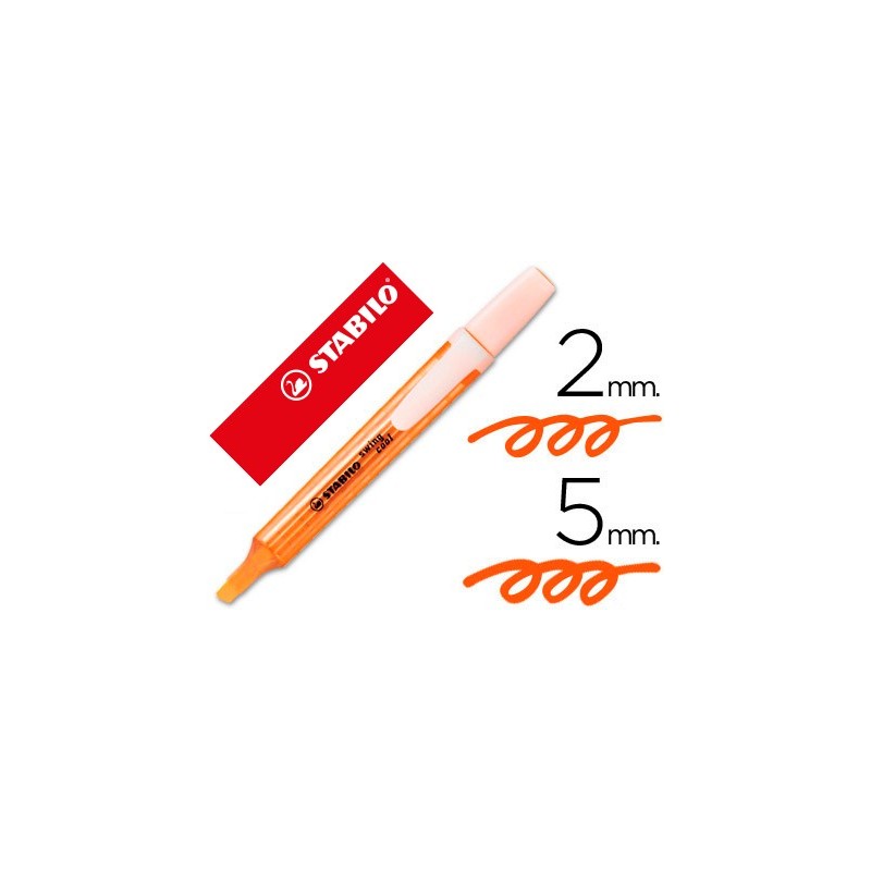 Rotulador stabilo marcador fluorescente swing cool naranja