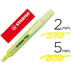Rotulador stabilo marcador fluorescente swing cool amarillo