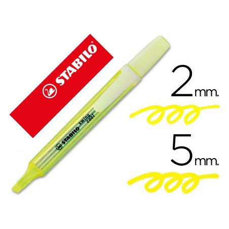 Rotulador stabilo marcador fluorescente swing cool amarillo