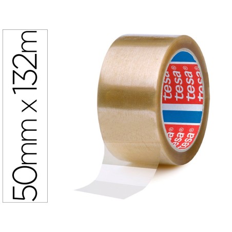 Cinta adhesiva tesa pp transparente 132 mt x 50 mm para embalaje