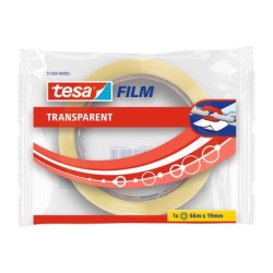 Cinta adhesiva tesa transparente 66 mt x 19 mm