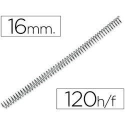 Espiral metalico yosan negro paso 64 5:1 16 mm calibre 1,20 mm