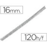 Espiral metalico yosan negro paso 64 5:1 16 mm calibre 1,20 mm