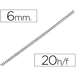 Espiral metalico yosan negro paso 64 5:1 6 mm calibre 1,00 mm