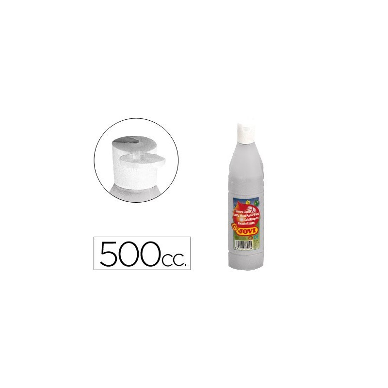 Tempera liquida jovi escolar 500 ml plata