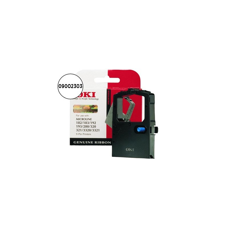 Cinta impresora oki ml280/320/321/3320/3321 cinta negra -3 millones de caracteres-