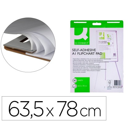 Bloc congreso q-connect papel autoadhesivo 635x830 mm fsc 30 hojas 70g/m2