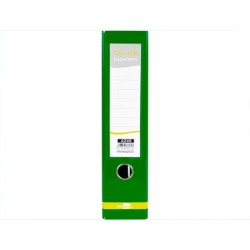 Archivador de palanca liderpapel a4 color system forrado sin rado lomo 80mm verde compresor metalico