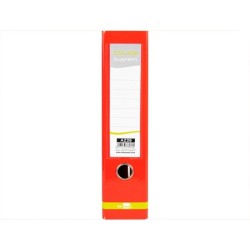 Archivador de palanca liderpapel a4 color system forrado sin rado lomo 80mm rojo compresor metalico