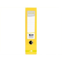 Archivador de palanca liderpapel a4 color system forrado sin rado lomo 80mm amarillo compresor metalico