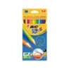 Lapices de colores bic kid evolution estuche de 12 colores surtidos mina ultra resistente