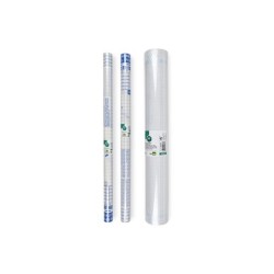 Rollo plastico adhesivo liderpapel 0,50x3 mt. 8o micras forralibros removible