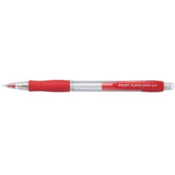 Portaminas pilot super grip rojo 0,5 mm sujecion de caucho