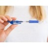 Boligrafo q-connect retractil con sujecion de caucho tinta aceite 0,7 mm color azul