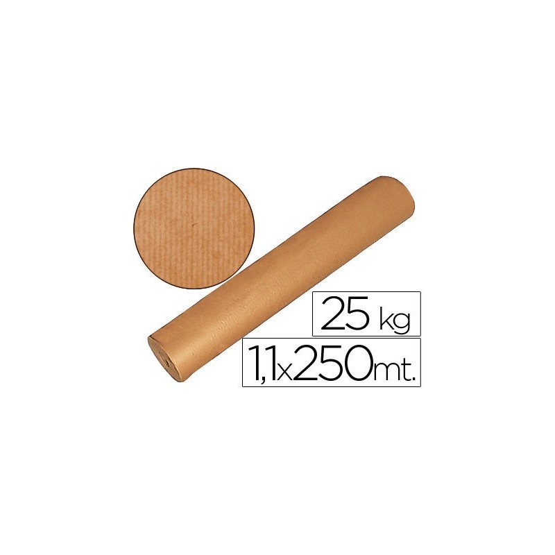 Papel kraft marron bobina 1,10 mt x 250 mt especial para embalaje