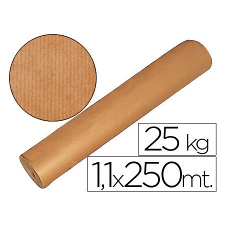 Papel kraft marron bobina 1,10 mt x 250 mt especial para embalaje