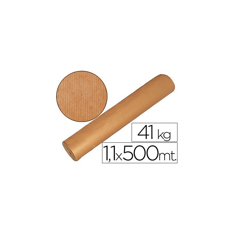 Papel kraft marron bobina 1,10 mt x 500 mt especial para embalaje
