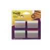 Banderitas separadoras rigidas dispensador 4 colores post-it index 686a-1 grandes 24 banderitas