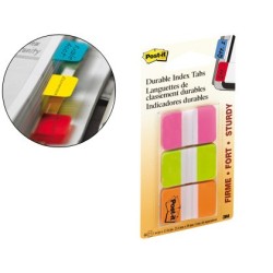 Banderitas separadoras rigidas dispensador 3 colores post-it index 686-pgo medianos22 banderitas por color