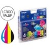 Ink-jet brother lc-1000 pack negro/cian/magenta y amarillo