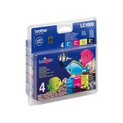 Ink-jet brother lc-1000 pack negro/cian/magenta y amarillo