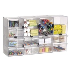 Archicubo archivo 2000 aspa organizador modular plastico 150x150x155 mm incluye 2 clips de sujecion