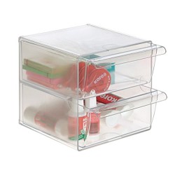 Archicubo archivo 2000 2 cajones organizador modular plastico 190x150x150 mm incluye 2 clips de sujecion