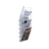 Expositor mural archivo 2000 de pared 6 bandejas din a4 transparente 155x239x665 mm separadores moviles ajustables