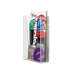Expositor mural archivo 2000 metacrilato 1/3 din a4 transparente 110x45x180 mm un compartimiento