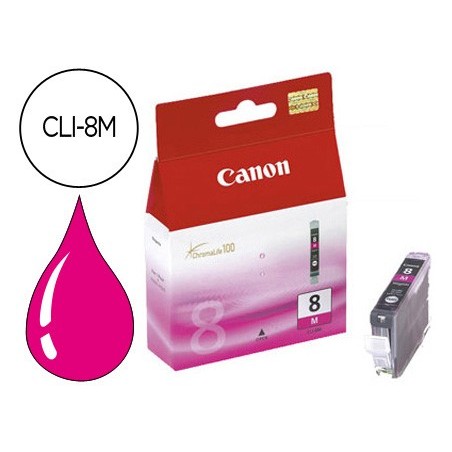 Ink-jet canon ip3300 4200 4300 5200 5200r 5300 6600d 6700d, mp500 530 600 800 810, ix4000 ix5000,pro 9000-magenta cli-8