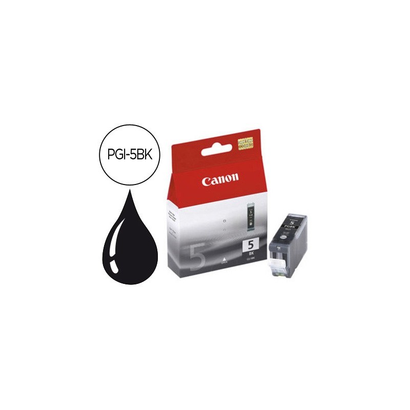 Ink-jet canon ip3300 4200 4300 5200 5200r 5300 mp500 530 600 800 810 ix4000 5000 negragran capacidad pgi-5bk