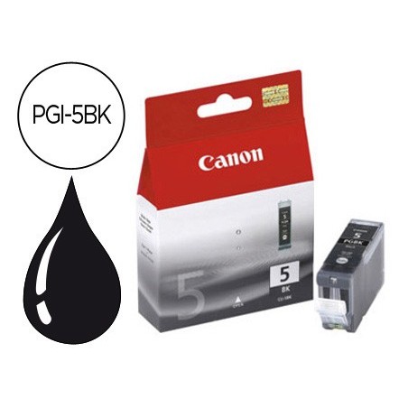 Ink-jet canon ip3300 4200 4300 5200 5200r 5300 mp500 530 600 800 810 ix4000 5000 negragran capacidad pgi-5bk
