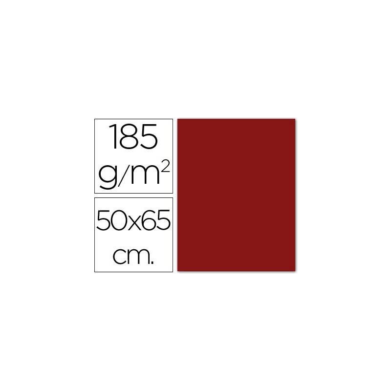 Cartulina guarro granate 50x65 cm 185 gr Cartulina guarro granate 50x65 cm 185 gr