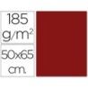 Cartulina guarro granate 50x65 cm 185 gr