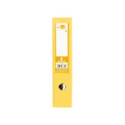 Archivador de palanca liderpapel folio documenta forrado pvc con rado lomo 75mm amarillo compresor metalico