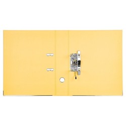 Archivador de palanca liderpapel folio documenta forrado pvc con rado lomo 75mm amarillo compresor metalico