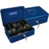 Caja caudales q-connect 10\ 250x180x90 mm azul con portamonedas