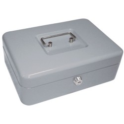 Caja caudales q-connect 10\ 250x180x90 mm plata con portamonedas