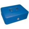 Caja caudales q-connect 10\ 250x180x90 mm azul con portamonedas
