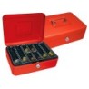 Caja caudales q-connect 10\ 250x180x90 mm roja con portamonedas