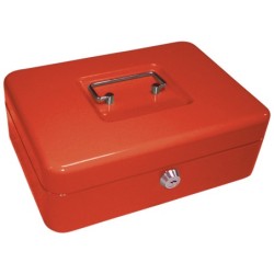 Caja caudales q-connect 10\ 250x180x90 mm roja con portamonedas