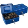 Caja caudales q-connect 8\ 200x160x90 mm azul con portamonedas
