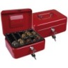Caja caudales q-connect 8\ 200x160x90 mm roja con portamonedas