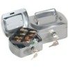 Caja caudales q-connect 6\ 152x115x80 mm plata con portamonedas