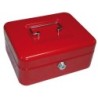 Caja caudales q-connect 8\ 200x160x90 mm roja con portamonedas