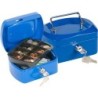 Caja caudales q-connect 6\ 152x115x80 mm azul con portamonedas