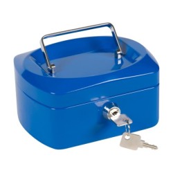 Caja caudales q-connect 6\ 152x115x80 mm azul con portamonedas